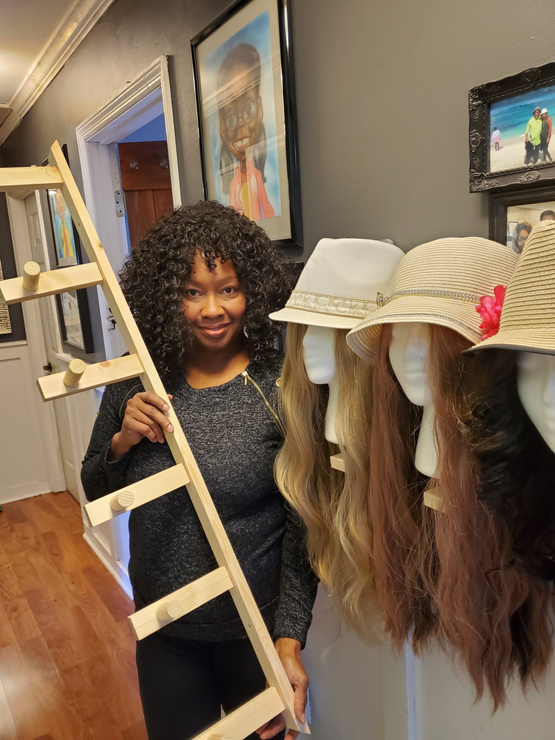Hanging Wig Rack with inventor